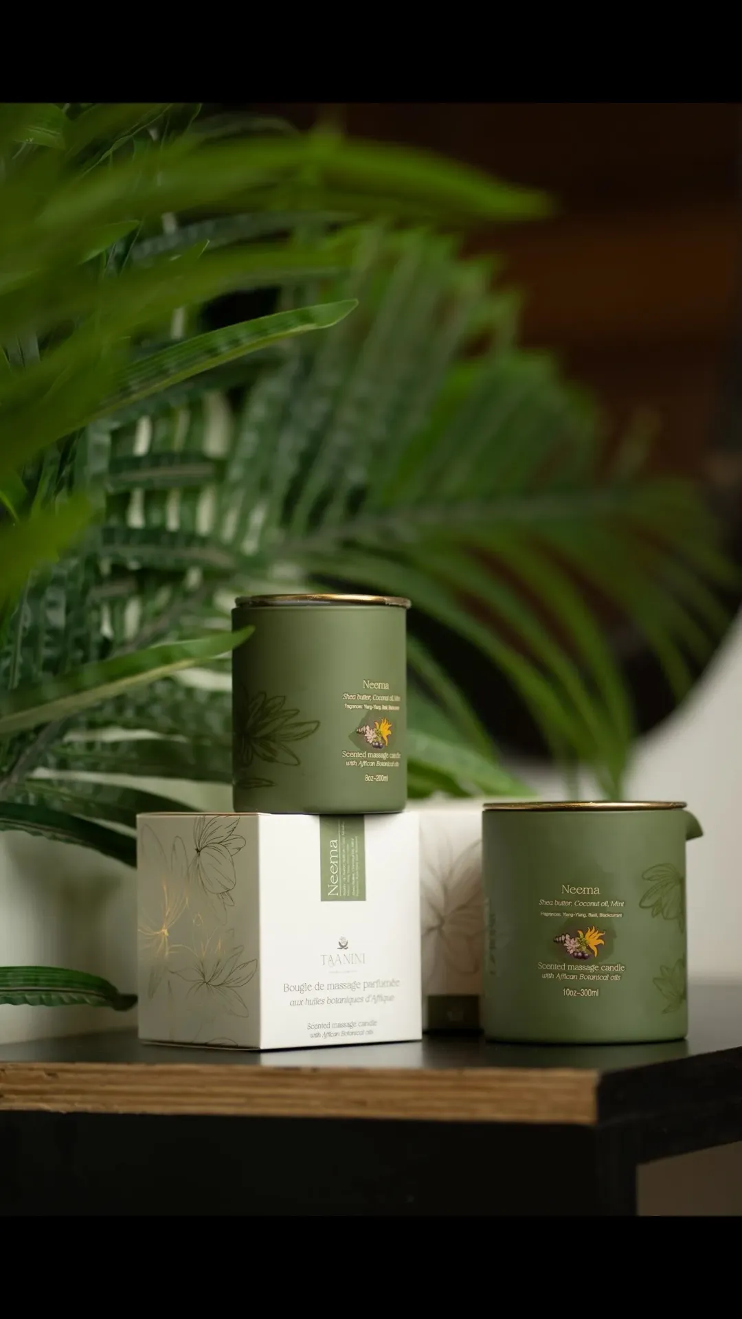 Bougie de massage au beurre brute de Karité & Huile de Coco 200 g
